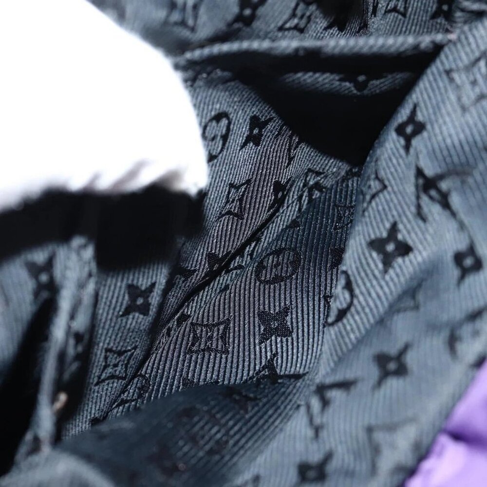 LOUIS VUITTON Monogram Satin Pochette Devi MM Bag Purple - Picture 13 of 15